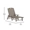 Flash Furniture Monterey 3-Pc Adirondack Set w/2 Adjustable HDPE Loungers w/Cup Holders and 2-Tier Side Table, Brwn LE-HMP-2017-2-T1517H-BR-GG - alternate 5